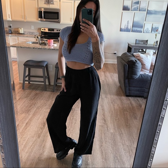 High Waist Straight Leg Trouser Pants - Picture 4 of 16